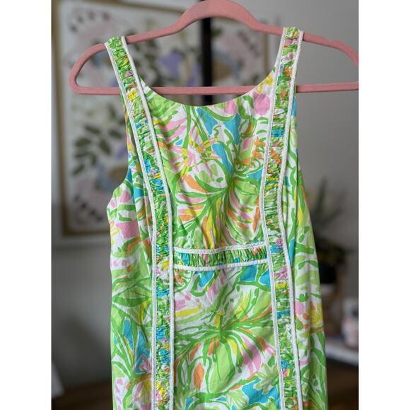 Lilly Pulitzer Fryer Elephant Ear Printed Shift Mini Dress Green Womens Size 2 - Picture 6 of 13